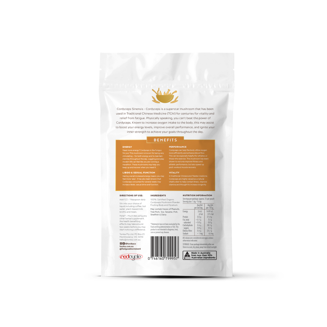 Organic Cordyceps Powder Refill Pouch - THE INVINCIBLE